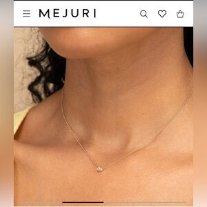 Mejuri 14k Hue Necklace with White Topaz